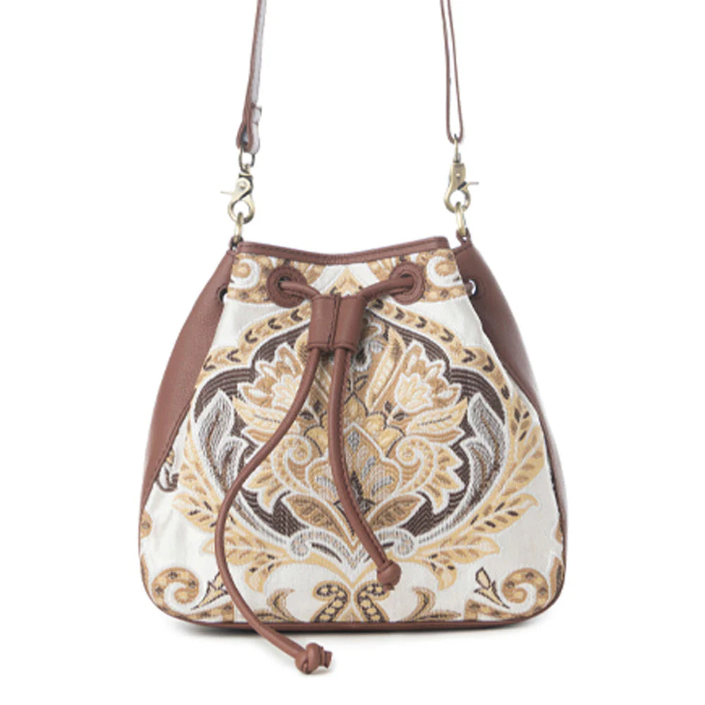 MYRA OLD SOUL BUCKET BAG IN GOLDEN IVORY