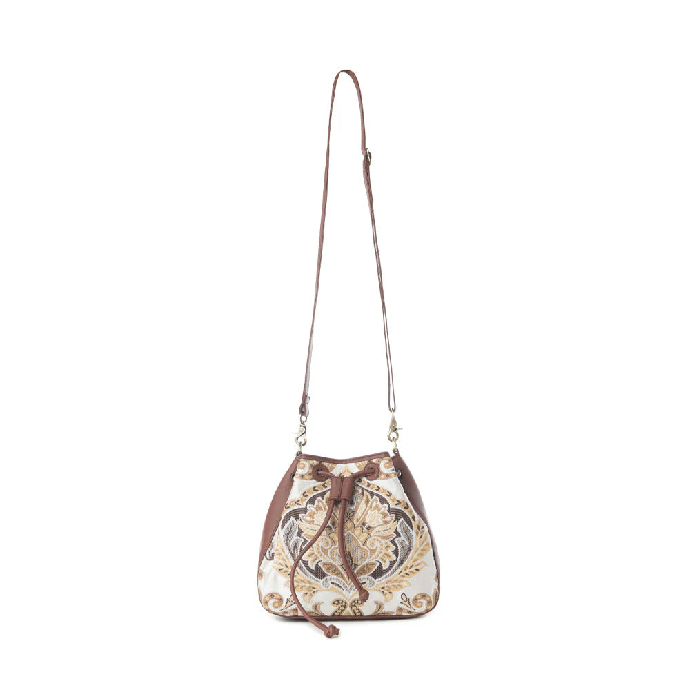 MYRA OLD SOUL BUCKET BAG IN GOLDEN IVORY