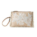 MEADOW LACE EMBROIDERED POUCH